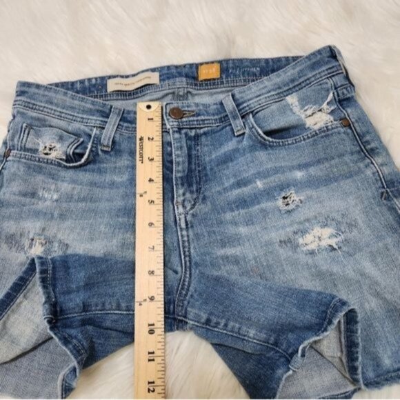 Anthropologie Picro And The Letter Press Jean Shorts Women's 28 Blue Distressed - Picture 12 of 14